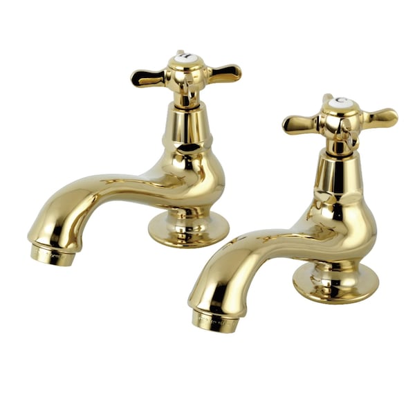 KS1102BEX Basin Tap Faucet W/ Cross Handle, Polished Brass